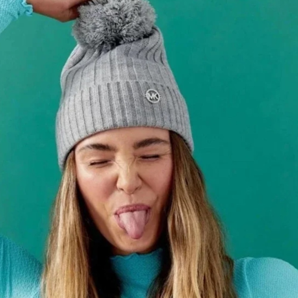 MICHAEL KORS Pom Pom Knit Beanie